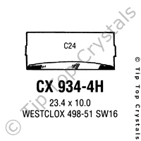 GS CX934-4H Watch Crystal