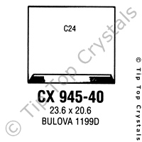 GS CX945-40 Watch Crystal