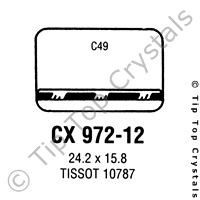 GS CX972-12 Watch Crystal