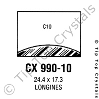 GS CX990-10 Watch Crystal