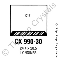 GS CX990-30 Watch Crystal