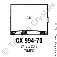 GS CX994-70 Watch Crystal