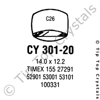 GS CY301-20 Watch Crystal