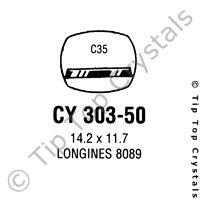 GS CY303-50 Watch Crystal