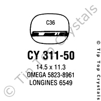 GS CY311-50 Watch Crystal