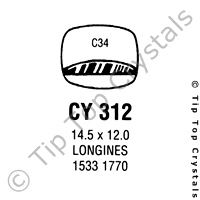 GS CY312 Watch Crystal