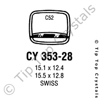 GS CY353-28 Watch Crystal