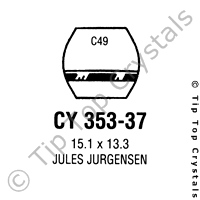 GS CY353-37 Watch Crystal