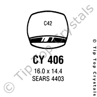 GS CY406 Watch Crystal