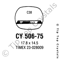 GS CY506-75 Watch Crystal