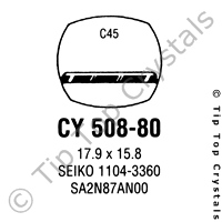 GS CY508-80 Watch Crystal