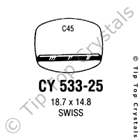 GS CY533-25 Watch Crystal