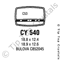 GS CY540 Watch Crystal