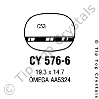 GS CY576-6 Watch Crystal