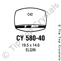 GS CY580-40 Watch Crystal