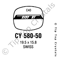 GS CY580-50 Watch Crystal