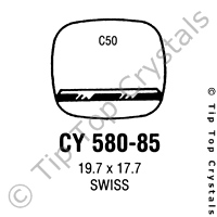 GS CY580-85 Watch Crystal