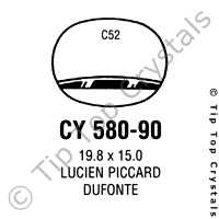 GS CY580-90 Watch Crystal