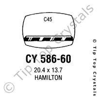 GS CY586-60 Watch Crystal