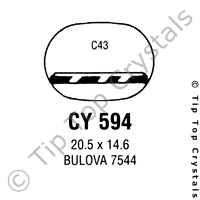 GS CY594 Watch Crystal