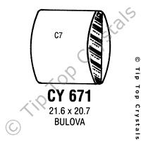 GS CY671 Watch Crystal