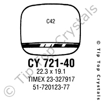 GS CY721-40 Watch Crystal