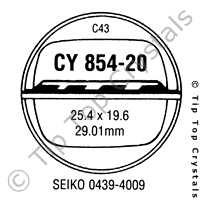 GS CY854-20 Watch Crystal