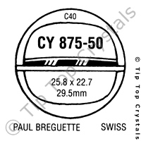 GS CY875-50 Watch Crystal