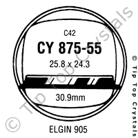 GS CY875-55 Watch Crystal