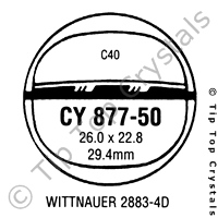 GS CY877-50 Watch Crystal