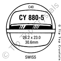 GS CY880-5 Watch Crystal
