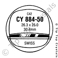 GS CY884-50 Watch Crystal