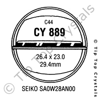 GS CY889 Watch Crystal