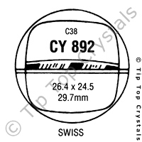 GS CY892 Watch Crystal