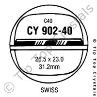 GS CY902-40 Watch Crystal