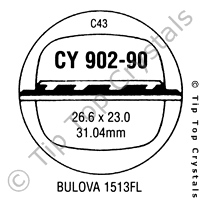 GS CY902-90 Watch Crystal