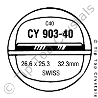 GS CY903-40 Watch Crystal