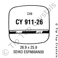 GS CY911-26 Watch Crystal