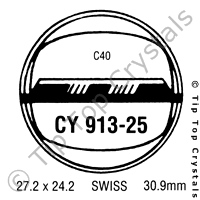 GS CY913-25 Watch Crystal