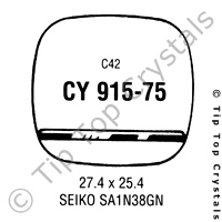 GS CY915-75 Watch Crystal