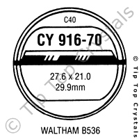 GS CY916-70 Watch Crystal