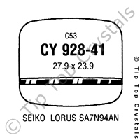 GS CY928-41 Watch Crystal