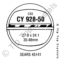 GS CY928-50 Watch Crystal