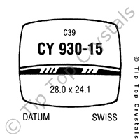 GS CY930-15 Watch Crystal