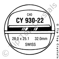 GS CY930-22 Watch Crystal