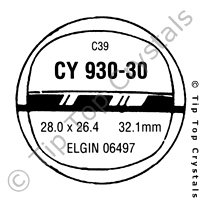 GS CY930-30 Watch Crystal