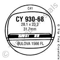 GS CY930-68 Watch Crystal