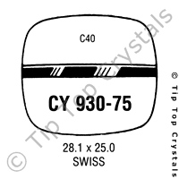 GS CY930-75 Watch Crystal