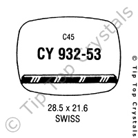 GS CY932-53 Watch Crystal