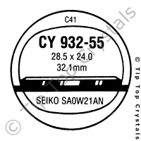 GS CY932-55 Watch Crystal